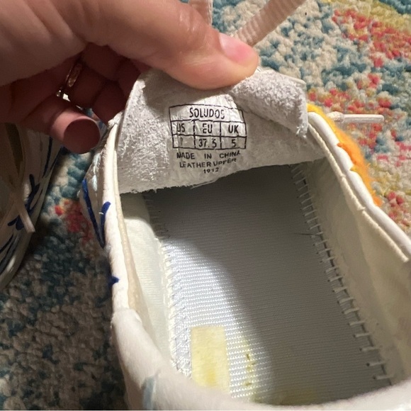 Soludos Leather Lace-Up Embroidered Sneakers size 7 - Picture 3 of 7